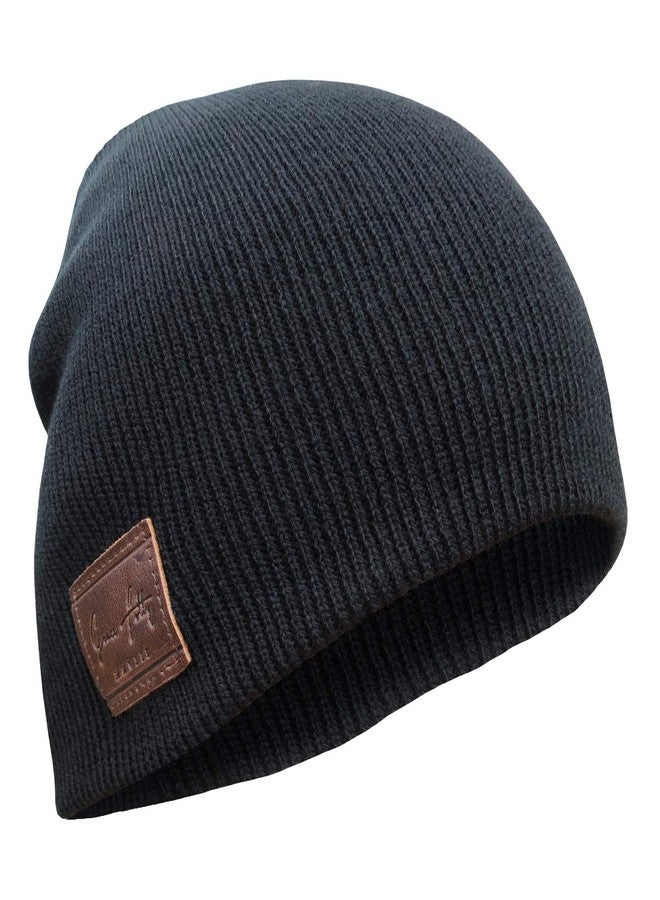 Grace Folly Knit Beanie Hat Cap for Men or Women (Black) - Image 1